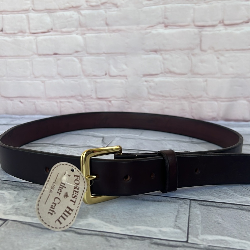 Forest Hill leather CRAFT  USA, dark brown men’s leather belt size 38